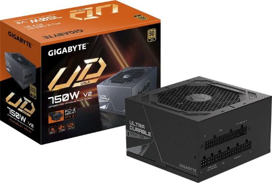 Napajalnik 750W, GIGABYTE UD750GM PG5 V2, 120 vent, 80+ gold, modularni