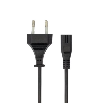 Kabel SBOX, naponski, C7 EURO, 220V, 2m, črni