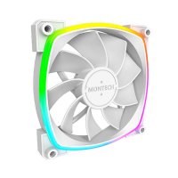 Ventilator MONTECH RX120 PWM, 120mm, 1600 okr/min, RGB, beli