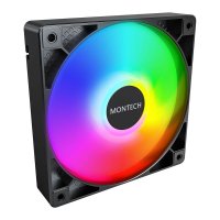 Ventilator MONTECH GF120 ARGB, PWM, 120mm, 1600 okr/min, RGB, črni