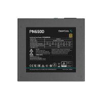 Napajalnik 650W, DEEPCOOL PN650D, 12V-2x6, ATX V3.1, 120mm vent., črn, 80+ Gold