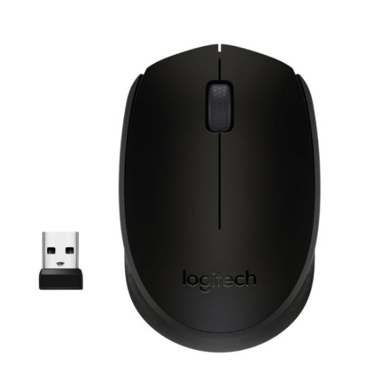 Miška LOGITECH M171, optična, brezžična, črna