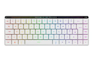 Tipkovnica ASUS ROG Falchion RX Low Profile, RGB, mehanička, brezžična, US Layout, bela, USB