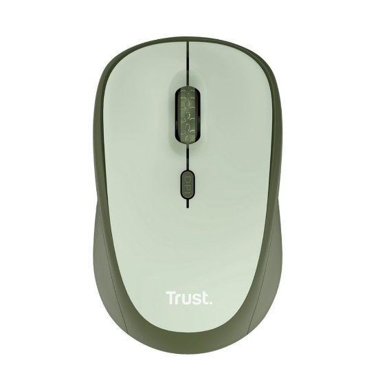 Miška TRUST Yvi+ Silent Wireless Mouse Eco, optična, brezžična, 1600dpi, zeleni
