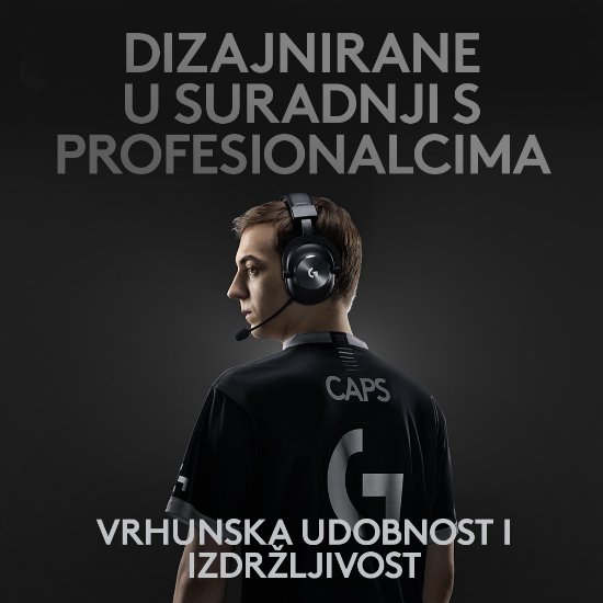 slušalke LOGITECH Gaming G PRO X, 7.1, brezžične, črne