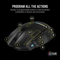 Miška CORSAIR Darkstar Wireless, RGB, optična, brezžična, 26000dpi, črna