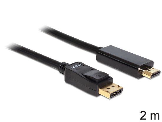 Kabel DELOCK, DisplayPort (M) na HDMI (M), 2.0m
