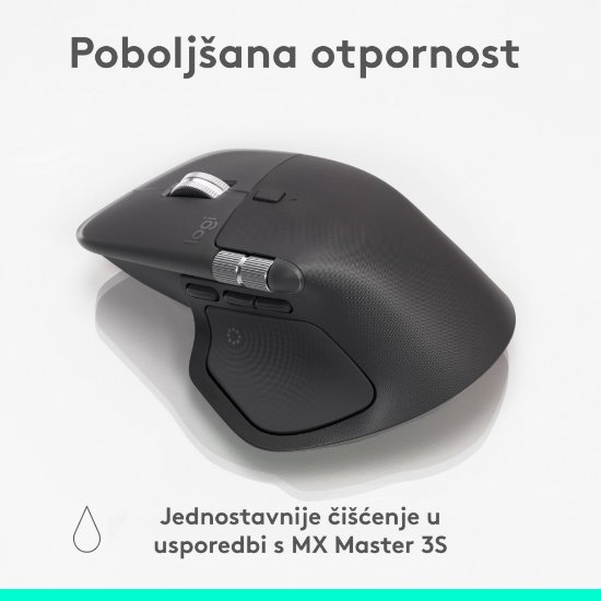 Miška LOGITECH MX Master 4, optična, brezžična, BT, črna