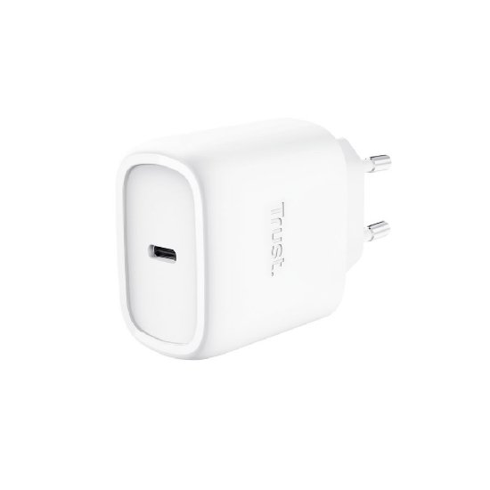Hišni polnilec TRUST Maxo, USB-C, 45W, GaN, bel