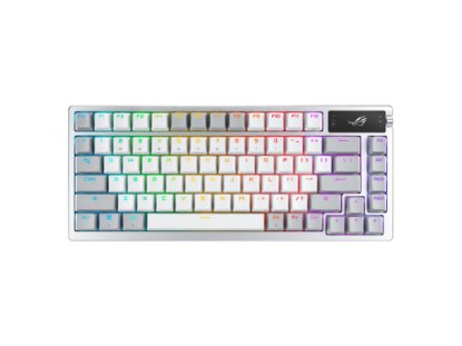 Tipkovnica ASUS ROG Azoth, RGB, mehanska, ROG NX Red stikala, brezžična, US razporeditev, bela, USB