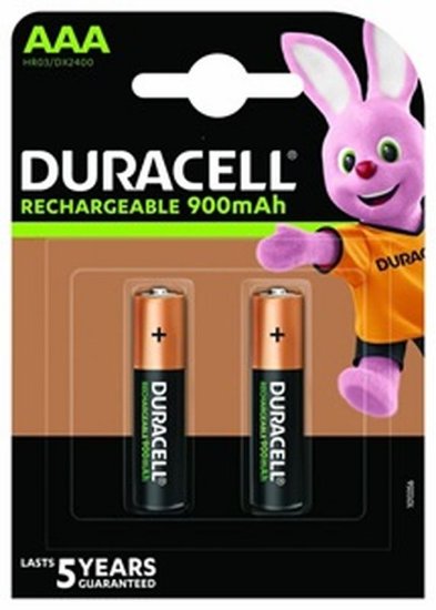 Baterija DURACELL Basic, AAA, LR3, polnilne, 2 kosa