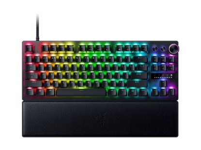 Tipkovnica RAZER Huntsman V3 Pro Tenkeyless, Analog Switch, RGB, HR/US postavitev, USB, črna