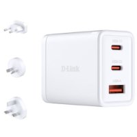 Namizni polnilnik D-LINK DCP-651, 65W, 2xUSB-C, 1xUSB-A, QC, PD, bel