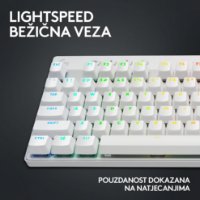 Tipkovnica LOGITECH G Pro X TKL LIGHTSPEED, mehanička, brezžična, RGB, bela