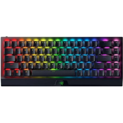 Tipkovnica RAZER BlackWidow V3 Mini HyperSpeed Phantom Edition, brezžična, mehanska, Yellow, RGB, US Layout, črna, USB-C