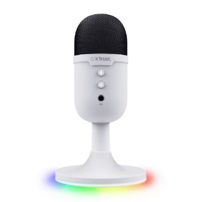 Mikrofon TRUST GXT 234 Yunix, RGB, USB i 3.5mm, beli