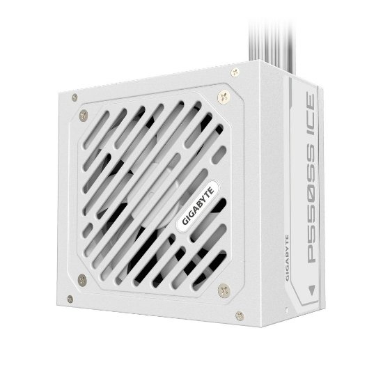 Napajalnik 550W, GIGABYTE P550SS ICE, ATX v3.0, 120mm vent, 80+ Silver, bel