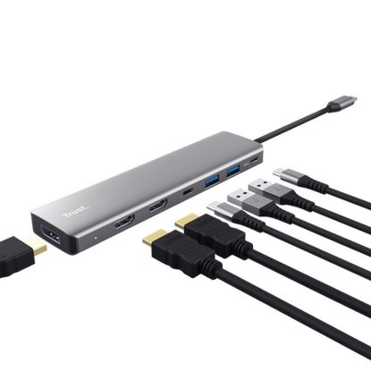 Postaja za priklop TRUST Dalyx, 7 v 1, USB-C na 2x USB 3.1, USB-C, HDMI