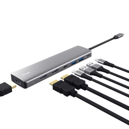 Postaja za priklop TRUST Dalyx, 7 v 1, USB-C na 2x USB 3.1, USB-C, HDMI