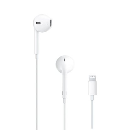 Slušalice APPLE Earpods, in-ear, mikrofon, Lightning Connector, bijele Slušalke APPLE EarPods, ušesne, mikrofon, Lightning priklop, bele