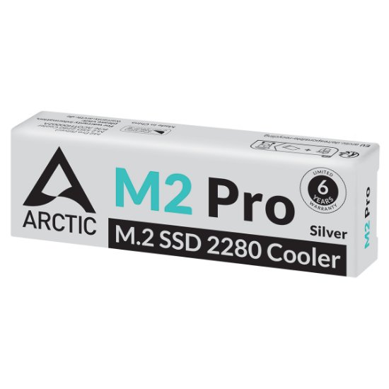 Hladilnik ARCTIC, pasivni za M.2 NVMe SSD, srebrni