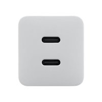 Polnilec ASUS AC65-05 GaN, 65W PD, 2xUSB-C, kabel, beli