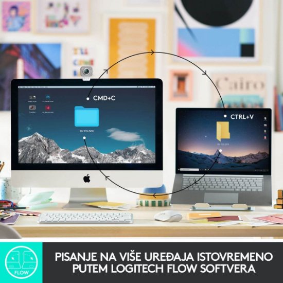 Tipkovnica LOGITECH MX Keys mini, brezžična, BT, srebrna