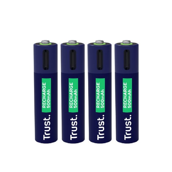 Baterije TRUST AAA, polnilne, USB-C, 4 kosi
