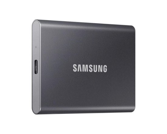 Zunanji SSD 1TB SAMSUNG T7, MU-PC1T0T/WW, 1050 MB/s,USB-C, V-Nand, sivi