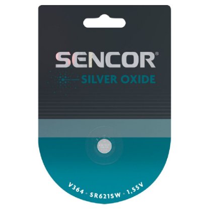 Baterija SENCOR srebrov oksid SBA, V364/SR621SW, 1 kos