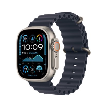 Pametna ura APPLE Watch Ultra2 v2 Cellular, 49mm Natural Titanium Case with Navy Ocean Band