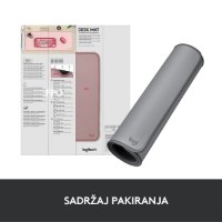 Podloga za miško, LOGITECH Desk Mat Studio, soft, siva