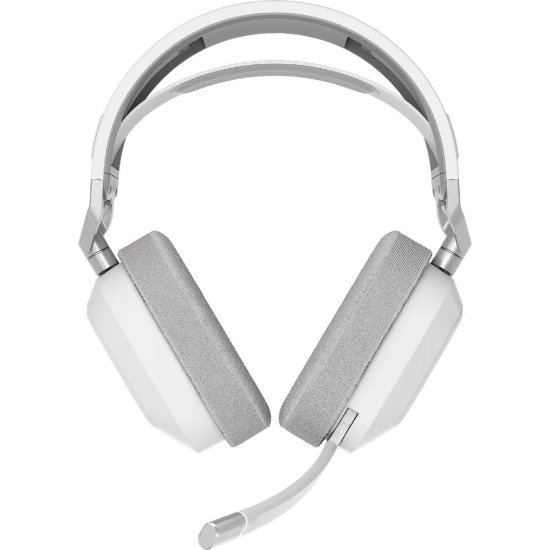 slušalke CORSAIR HS80 Max Wireless, brezžične, mikrofon, bele