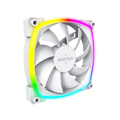 Ventilator MONTECH AX120 PWM, 120mm, 1600 okr/min, RGB, beli