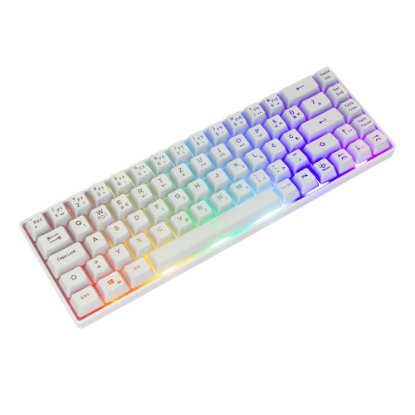 Tipkovnica WHITE SHARK GK-2201 Ronin, RGB, membranska, SLO/HR/US layout, bela, USB