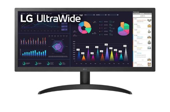 Monitor 26" LG UltraWide 26WQ500-B, WFHD, IPS, 75 Hz, 5 ms, 250 cd/m2, FreeSync, črn