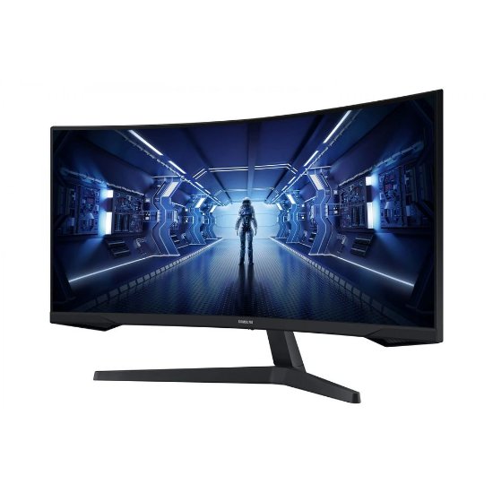 Gaming monitor 34" SAMSUNG LC34G55TWWPXEN, UWQHD, VA, 165 Hz, 1 ms, 250 cd/m2, FreeSync, ukrivljen, črn