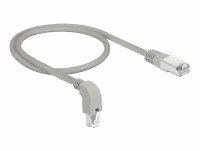 Kabel DELOCK Cat.6 RJ45, S/FTP, kotni/ravni, 0,5m, sivi