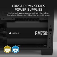 Napajalnik 750W, CORSAIR RM750x, CP-9020285-EU, ATX 3.1, 135mm vent., 80+ Gold, modularno