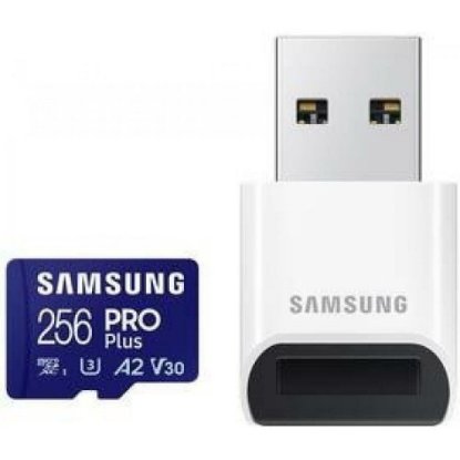 Pomnilniška kartica SAMSUNG, MicroSDXC, 256GB PRO Plus, MB-MD256SB/WW, class 10