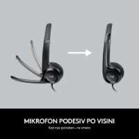 slušalke LOGITECH H390, črne, USB