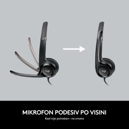 slušalke LOGITECH H390, črne, USB