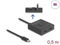 razdelnik DELOCK, USB-C 2-1 switch, 8K, dvosmjerni