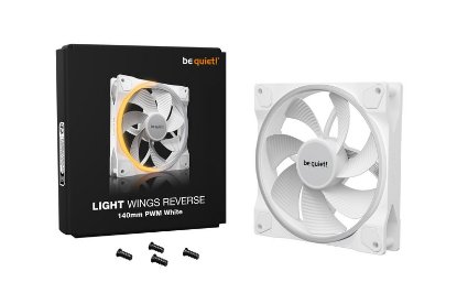 Ventilator BE QUIET Light Wings Reverse, PWM, RGB, 140 mm, 1300 vrt/min, bel
