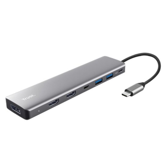 Postaja za priklop TRUST Dalyx, 7 v 1, USB-C na 2x USB 3.1, USB-C, HDMI