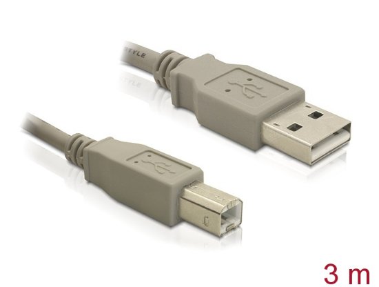 Kabel DELOCK, USB 2.0, USB-A (M) na USB-B (M), 3m (za printer)