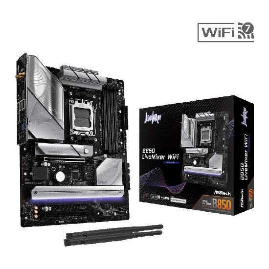 Matična plošča ASROCK B850 Livemixer WIFI, AMD B850, DDR5, ATX, s. AM5