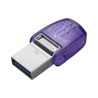 USB 3.2 spominski ključ FLASH DRIVE, 256GB, KINGSTON DataTraveler Micro Duo DTDUO3CG3/256GB, vijoličen