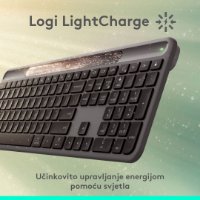 Tipkovnica LOGITECH Signature Slim Solar+, brezžična, bluetooth, črna