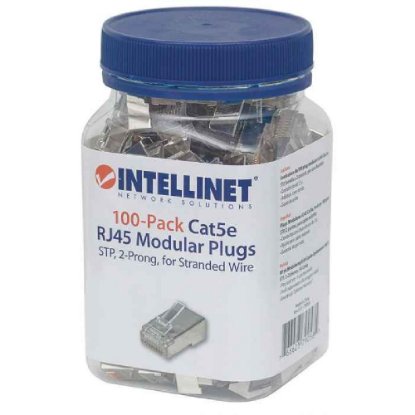 STP konektor INTELLINET CAT5e RJ45, modularni, dvojni zobčasti terminal, 100 kosov